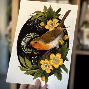 Robin Foiled Print