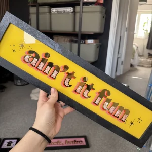 Ain't It Fun 23ct Gold Gilded Glass Frame