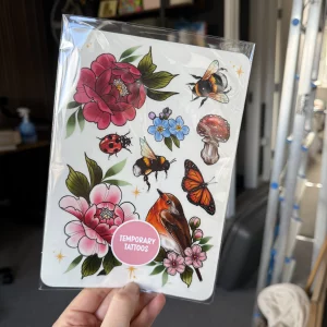 Wildlife Temporary Tattoo Sheet