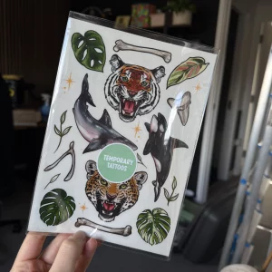 Predators Temporary Tattoo Sheet