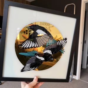23ct Gold Gilded Glass Two for Joy Sign