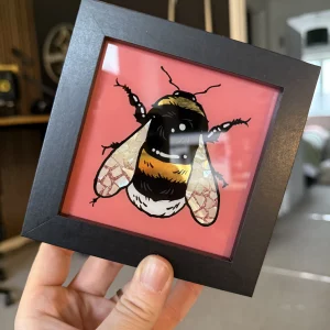 Gilded Glass Mini Bumblebee Frame - Coral/Rose Gold Wing Tips