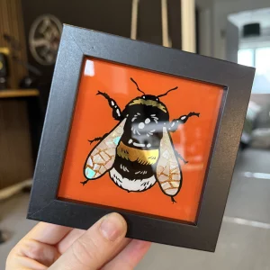 Gilded Glass Mini Bumblebee Frame - Orange/Orange Wing Tip