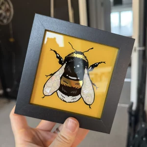 Gilded Glass Mini Bumblebee Frame - Golden Yellow