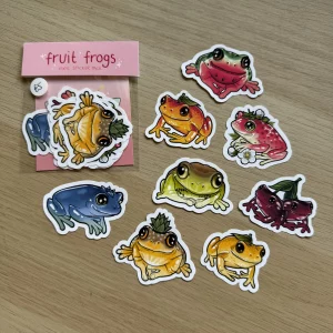 Fruit Frogs Vinyl Sticker Pack