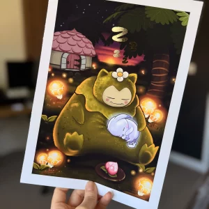 Mosslax & Peakychu Foiled Print