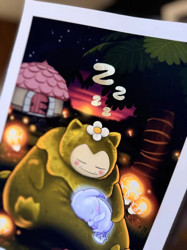 Mosslax & Peakychu Foiled Print - Image 2